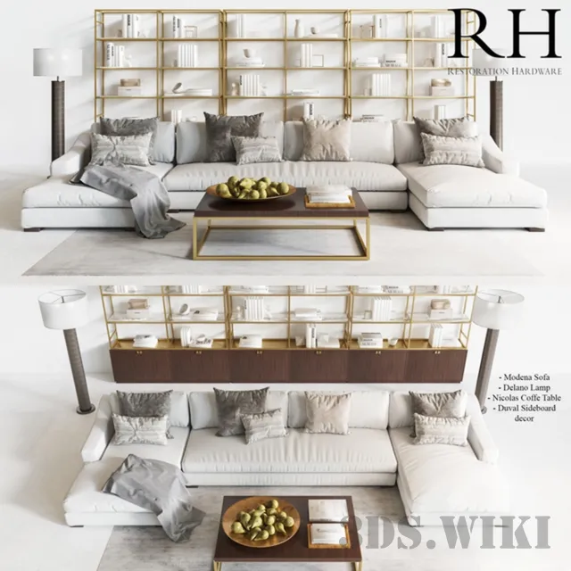 furniture – Modern sofa and table 3D Model