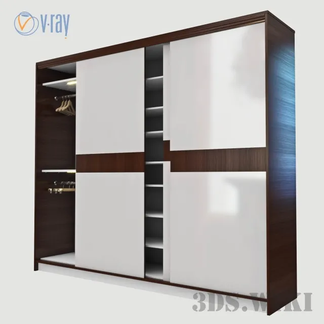 furniture – Modern Three door Wardrobe Coupe 3D Model