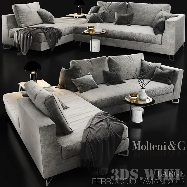 furniture – Modular Sofa Ferruccio Laviani – Molteni & C 3D Model furniture – Modular Sofa Ferruccio Laviani – Molteni & C 3D Model