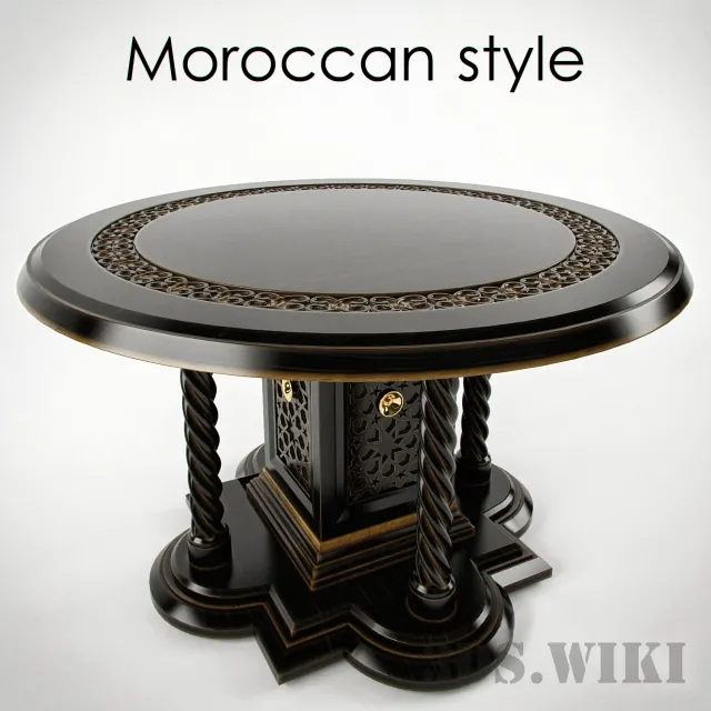 furniture – Moroccan style coffee table 3D Model