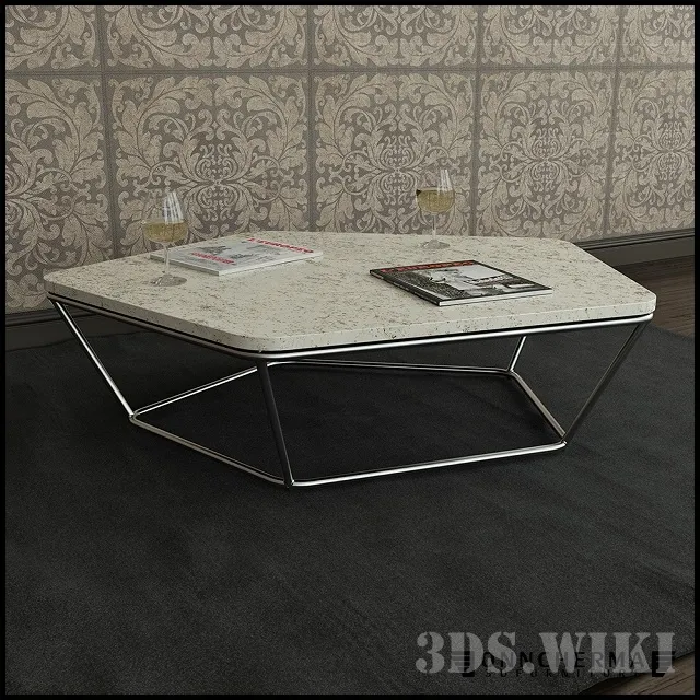 furniture – Natuzzi Chocolat coffee table 3D Model