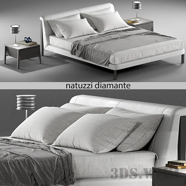 furniture – Natuzzi Diamante bed 3D Model furniture – Natuzzi Diamante bed 3D Model