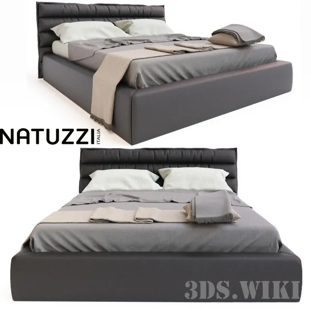 furniture – Natuzzi Onda Scanline bed 3D Model furniture – Natuzzi Onda Scanline bed 3D Model