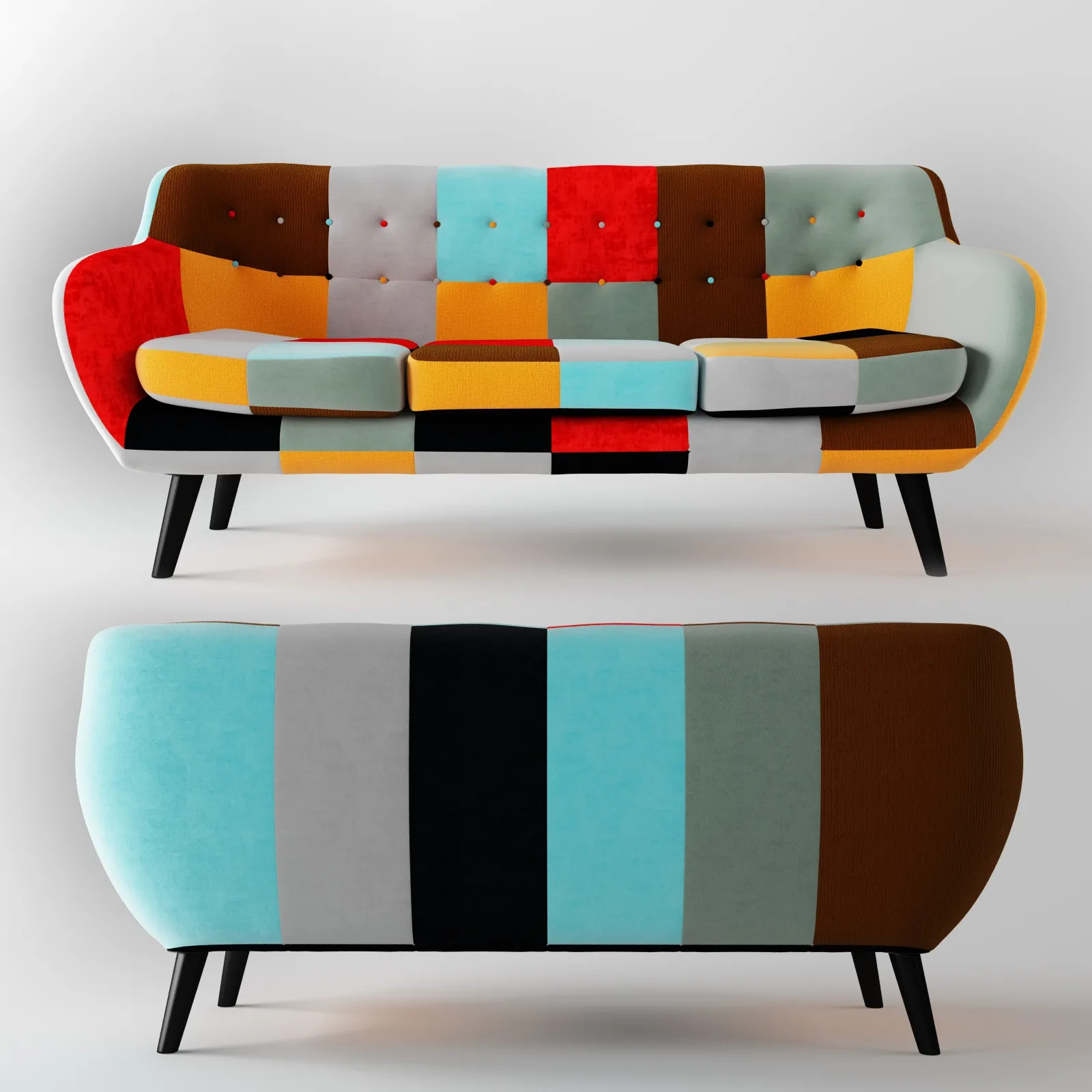 furniture – NAVIA Patchwork sofa 3S 3D Model furniture – NAVIA Patchwork sofa 3S 3D Model