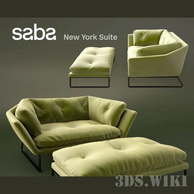 furniture – New York Suite Seat and Ottoman 3D Model furniture – New York Suite Seat and Ottoman 3D Model