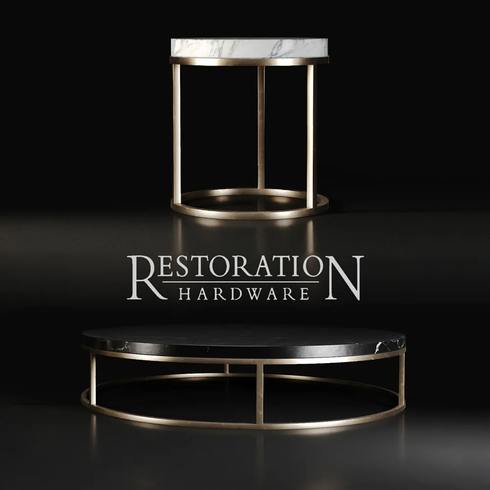 furniture – Nicholas Round Stone Coffee Tables 3D Model