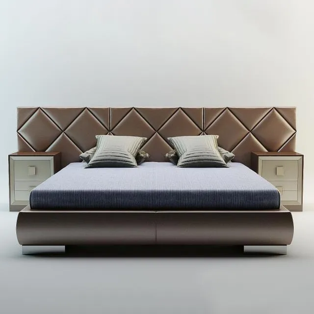 furniture – Noir bed 3D Model