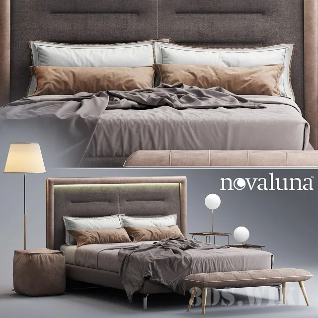 furniture – Novaluna QUEEN bed 3D Model furniture – Novaluna QUEEN bed 3D Model