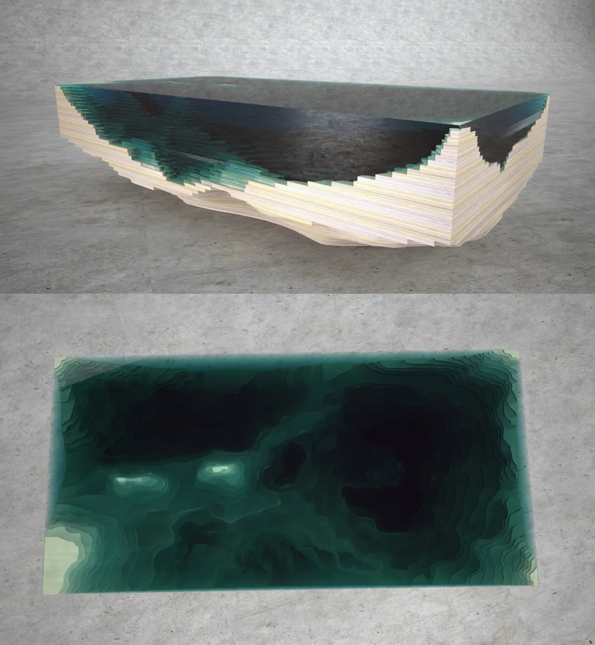 furniture – Ocean table 001 3D Model