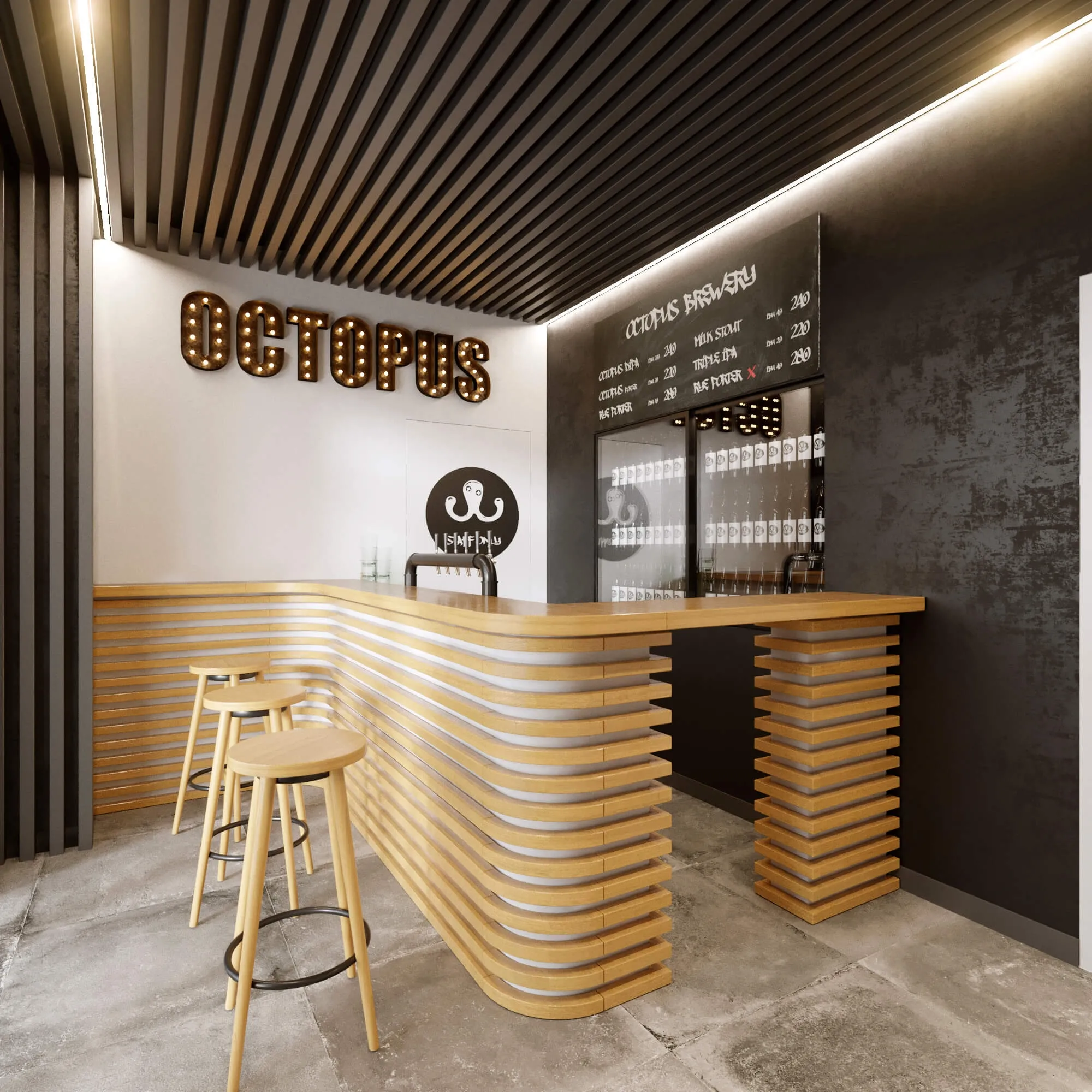 furniture – Octopus bar 3D Model