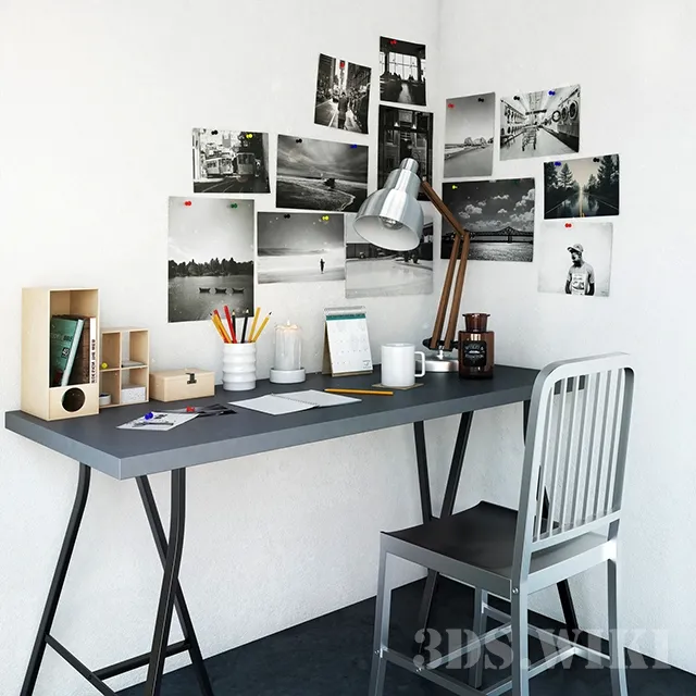 furniture – Office table with its own set 3D Model