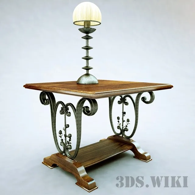 furniture – Old classic table 3D Model