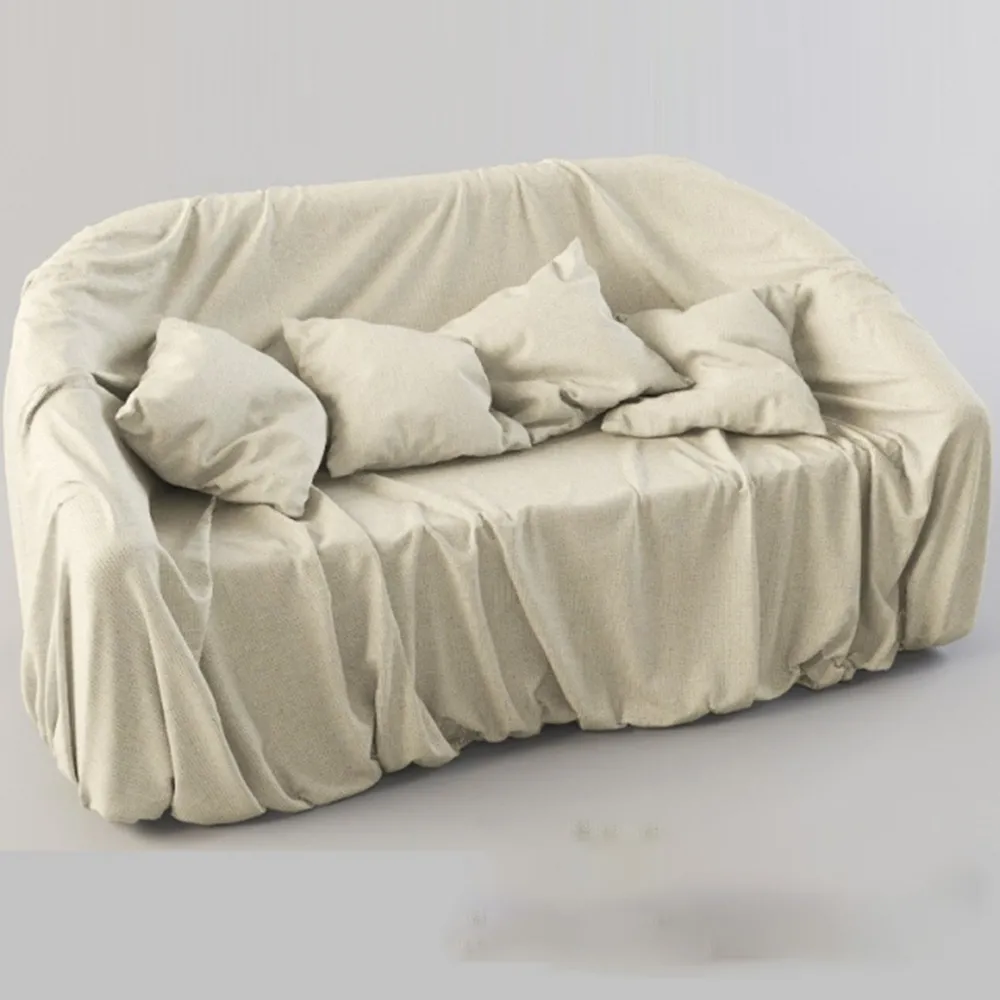 furniture – Old sackcloth sofa 3D Model
