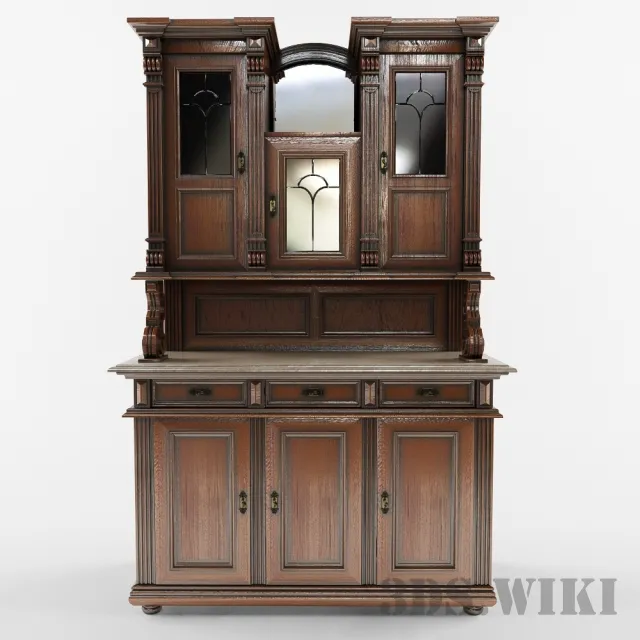 furniture – Old Wardrobe Showcase 3D Model furniture – Old Wardrobe Showcase 3D Model