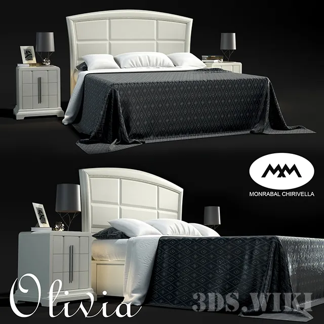 furniture – Olivia bed from Monrabal Chirivella factory 3D Model furniture – Olivia bed from Monrabal Chirivella factory 3D Model