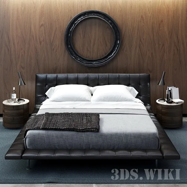 furniture – Onda Poliform bed 3D Model furniture – Onda Poliform bed 3D Model