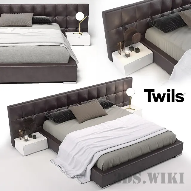 furniture – Oscar Capitonne bed 3D Model furniture – Oscar Capitonne bed 3D Model