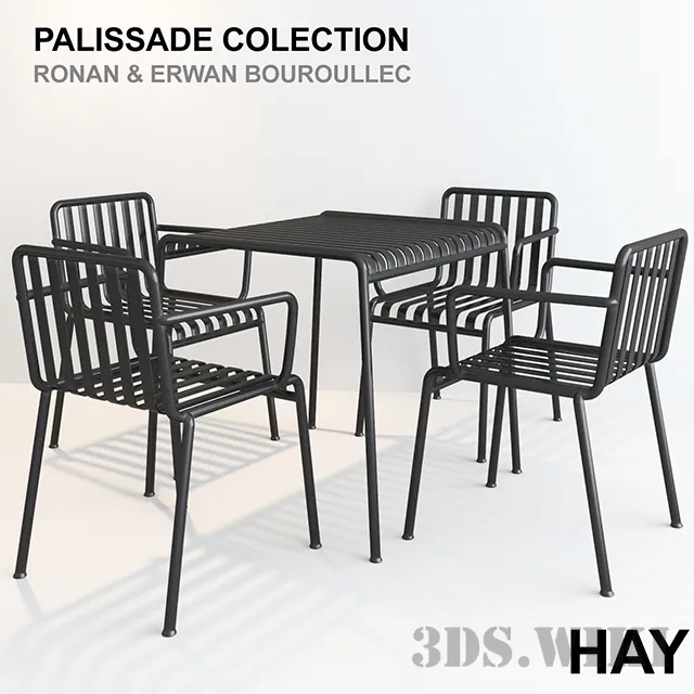 furniture – Palissade Collection table and chairs 3D Model