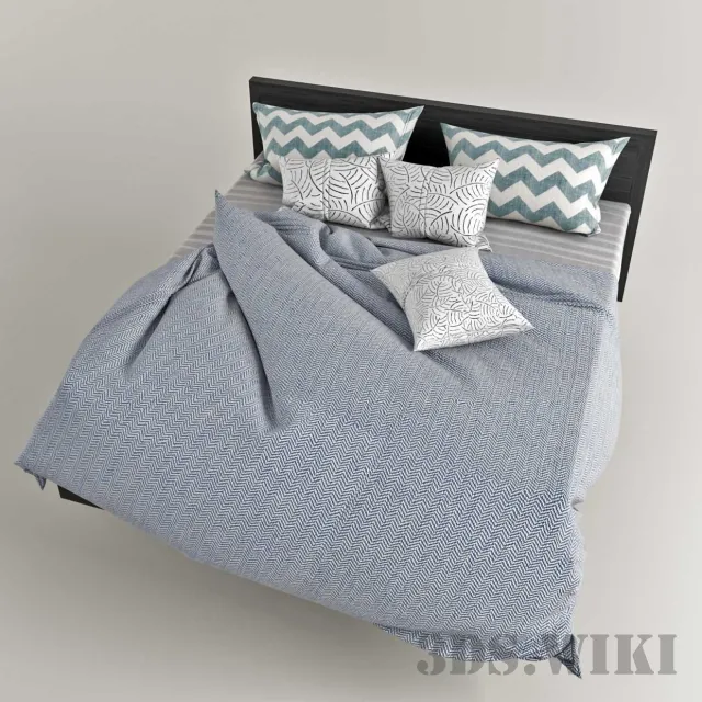 furniture – Plain old double bed 3D Model