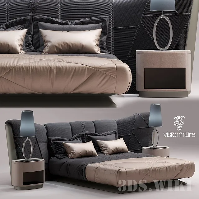 furniture – Plaza IPE Cavalli (Visionnaire) bed 3D Model furniture – Plaza IPE Cavalli (Visionnaire) bed 3D Model
