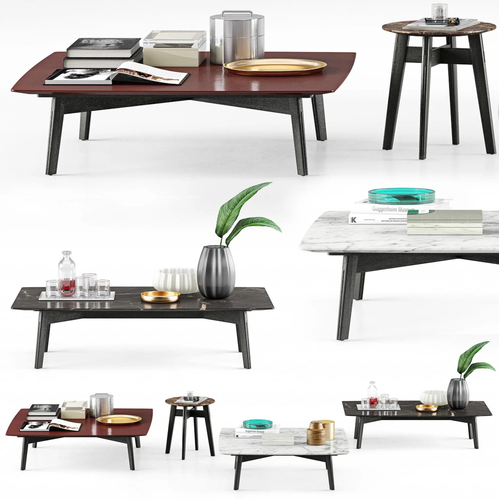 furniture – Poliform Bigger coffee tables 3D Model