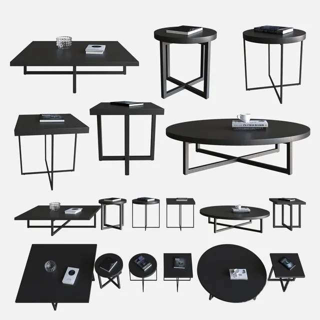 furniture – Poliform coffee tables 5 3D Model