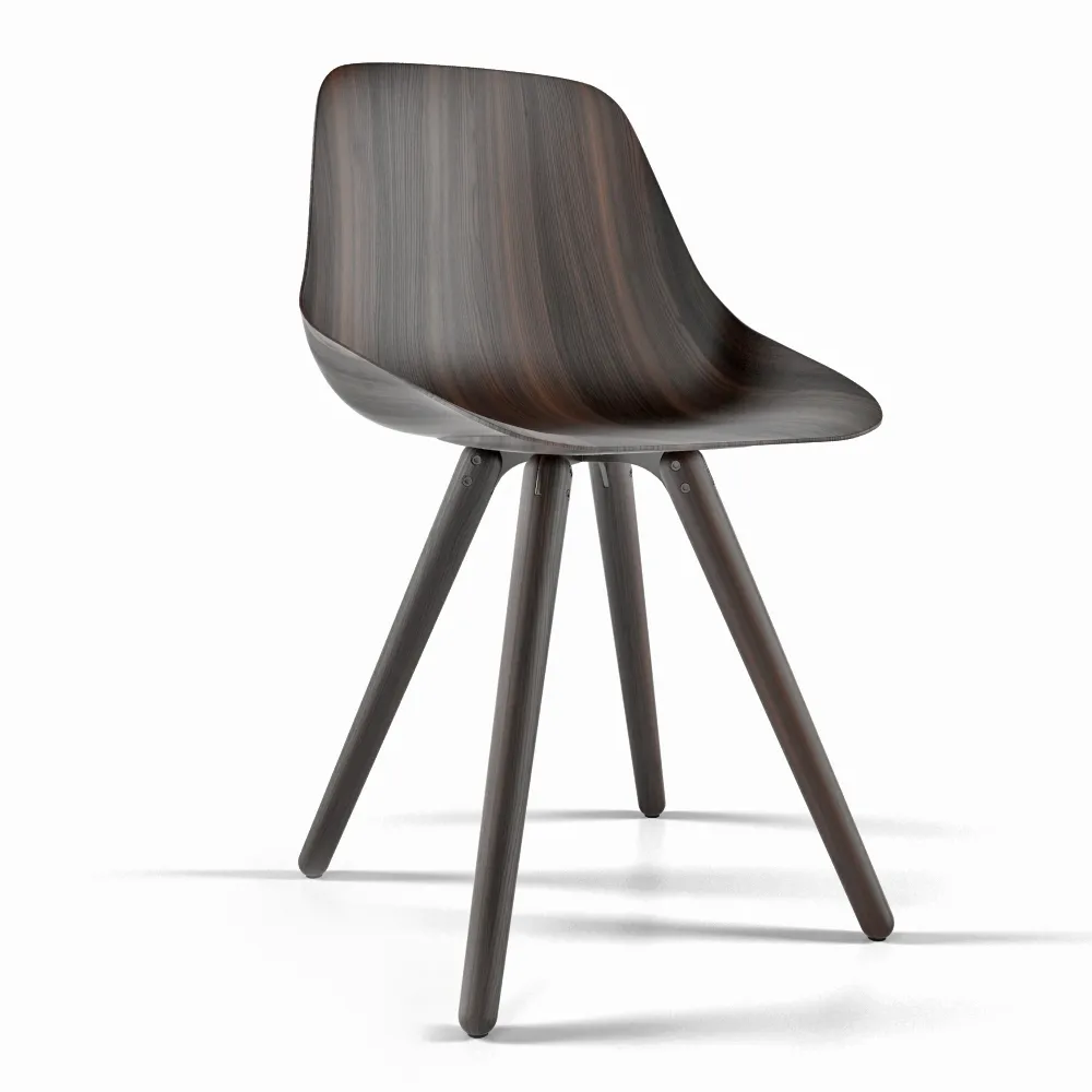 furniture – Poliform Harmony wood chair 5 3D Model