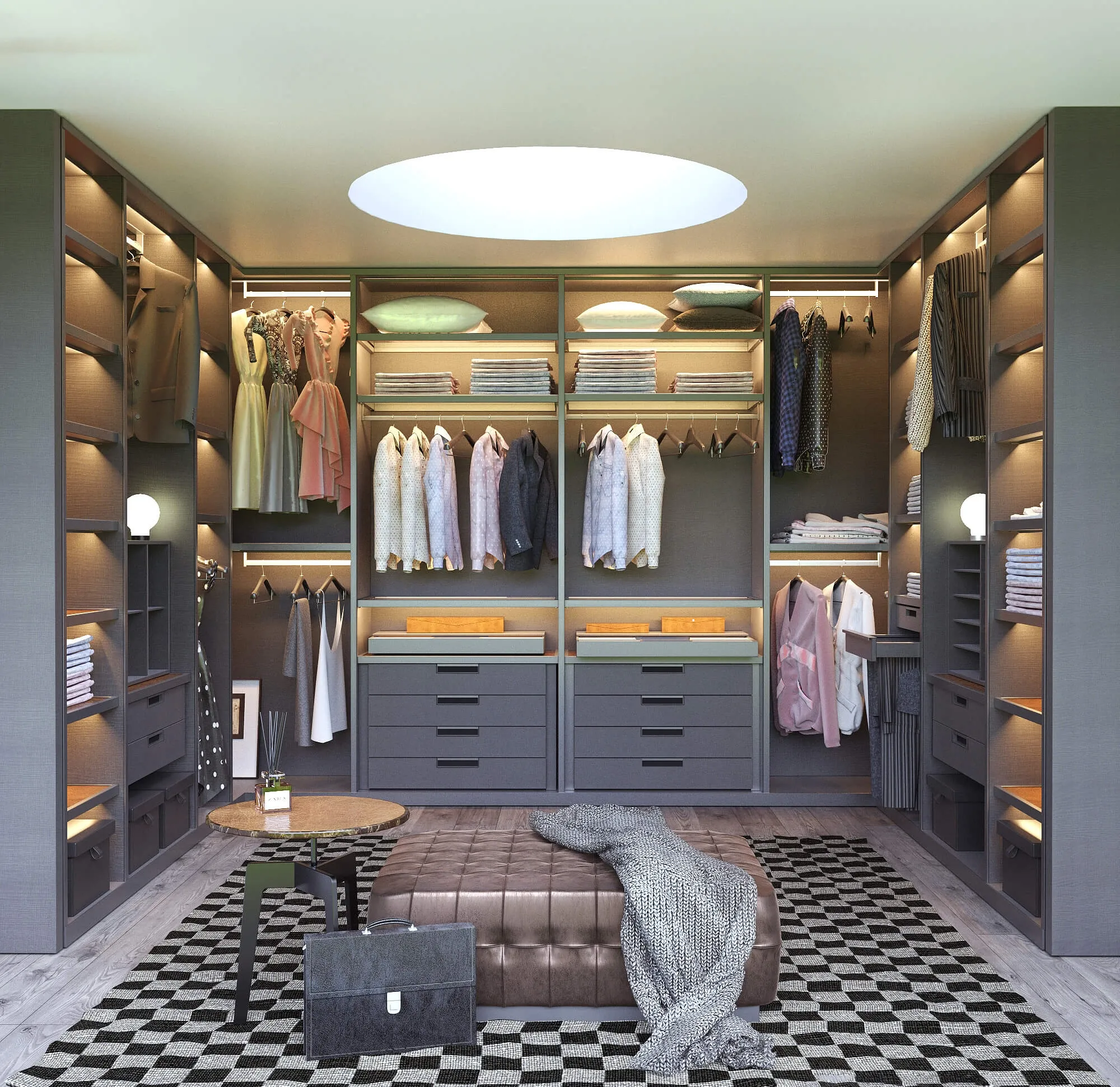 furniture – Poliform Senzafine walk-in closet 3D Model