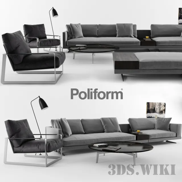 furniture – Poliform Set 05 3D Model