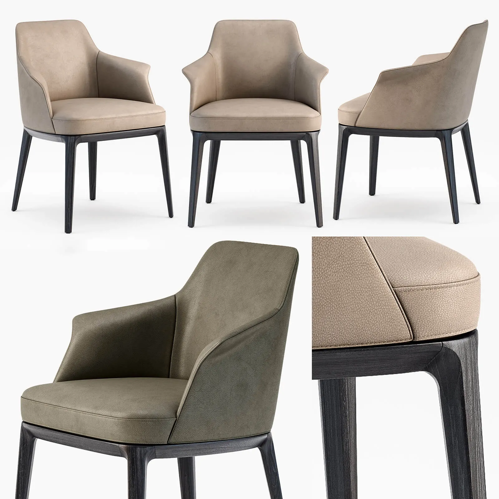 furniture – Poliform Sophie armchair 09 3D Model