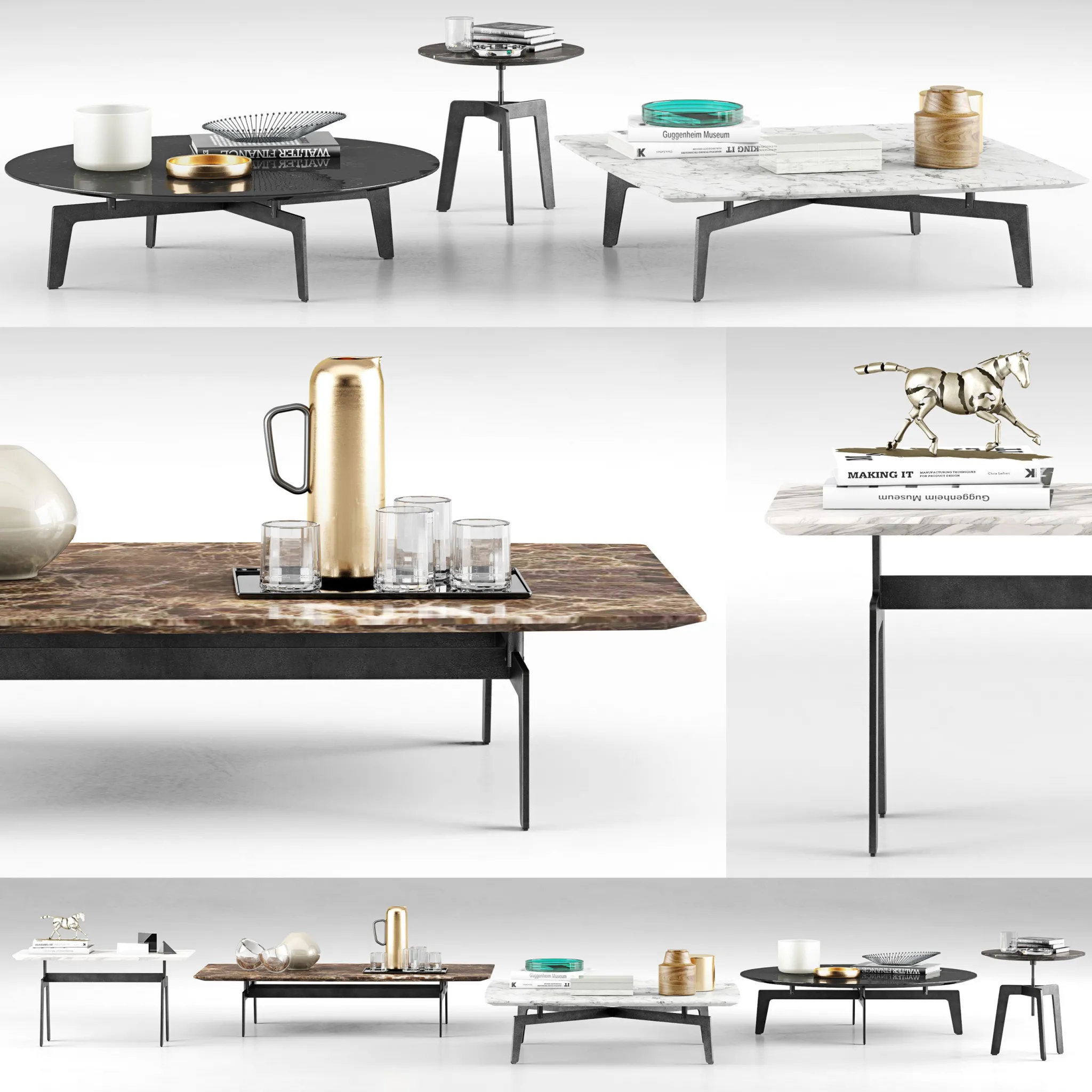 furniture – Poliform Tribeca coffee table 05 3D Model