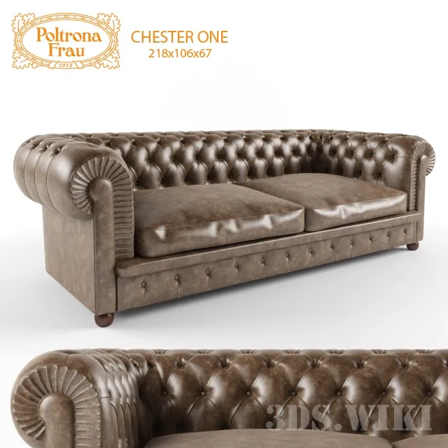 furniture – Poltrona Frau Chester One Sofa 3D Model
