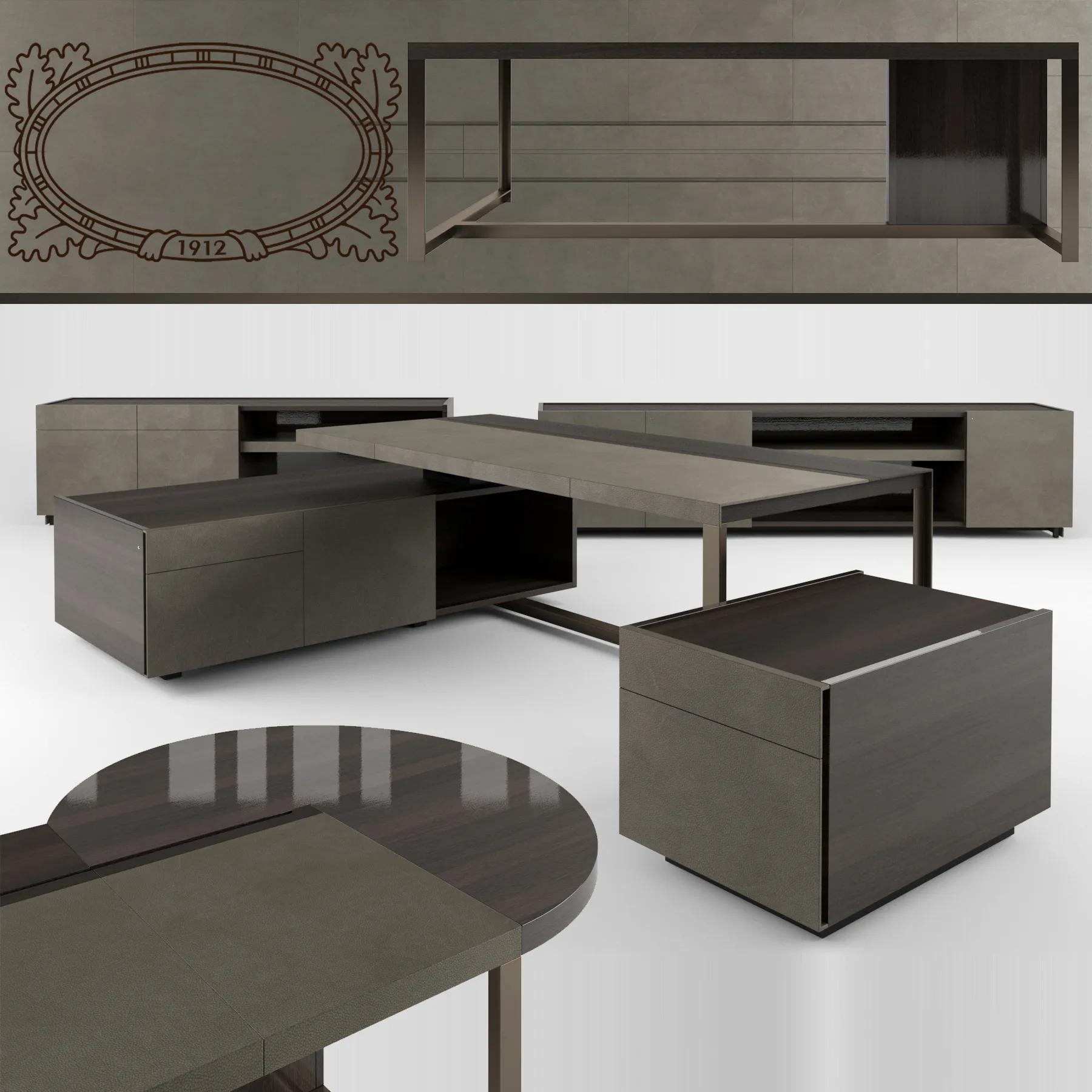 furniture – Poltrona Frau tables 05 3D Model furniture – Poltrona Frau tables 05 3D Model