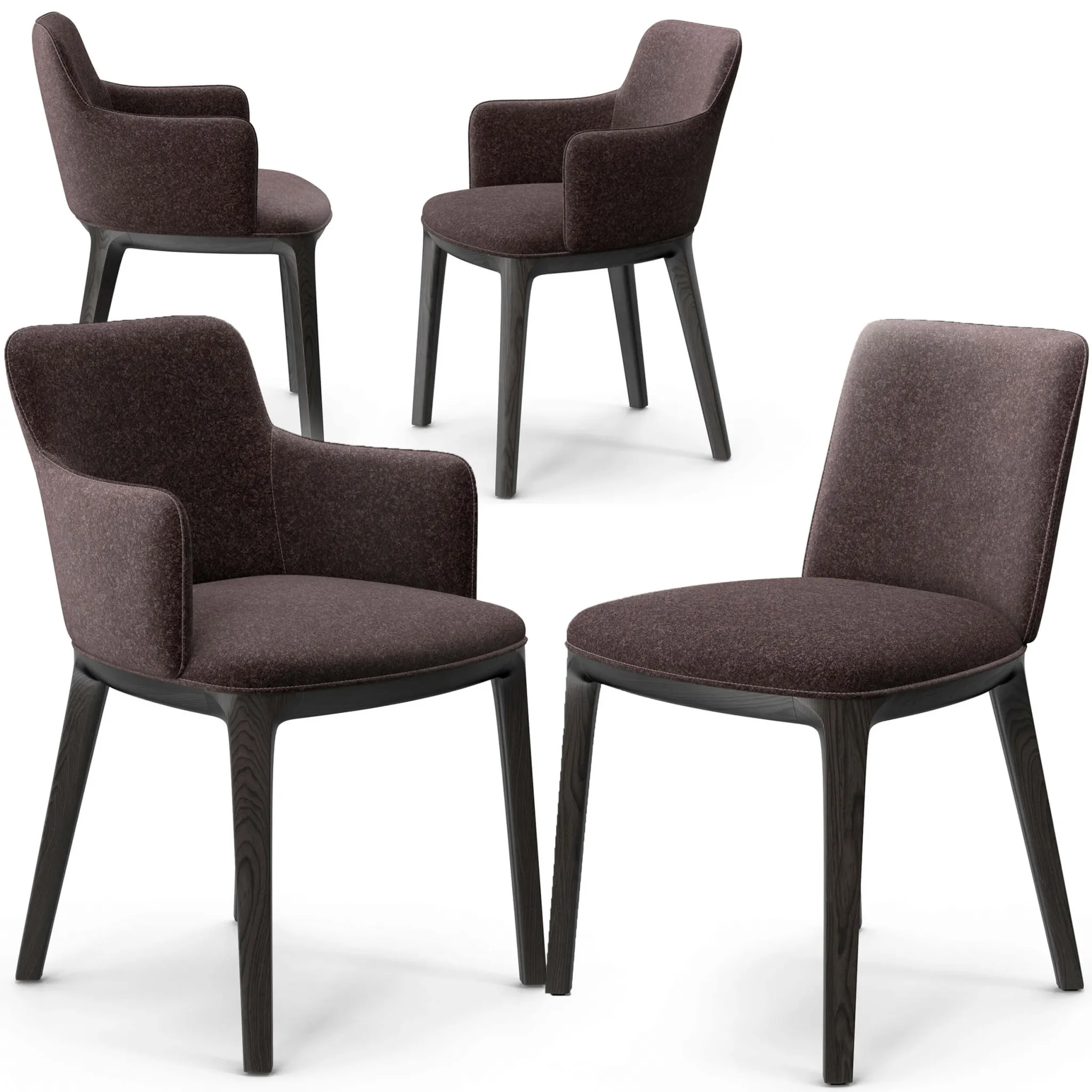 furniture – Potocco Candy chairs 06 3D Model