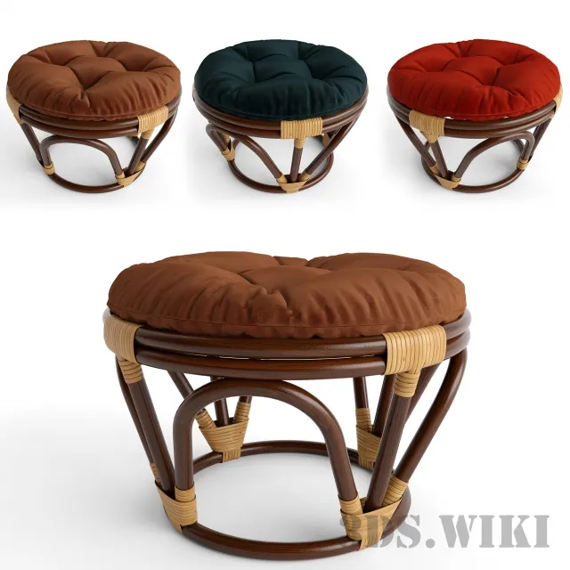 furniture – Pouf round xavier ottoman 3D Model