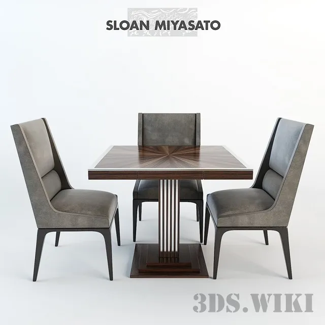 furniture – Radia Dining Chair by Sloan Miyasato 3D Model