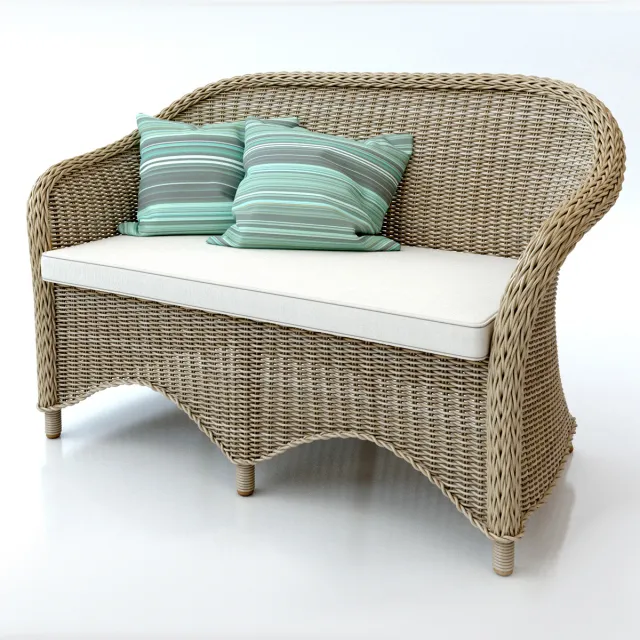 furniture – Rattan couch sofa 009 3D Model furniture – Rattan couch sofa 009 3D Model