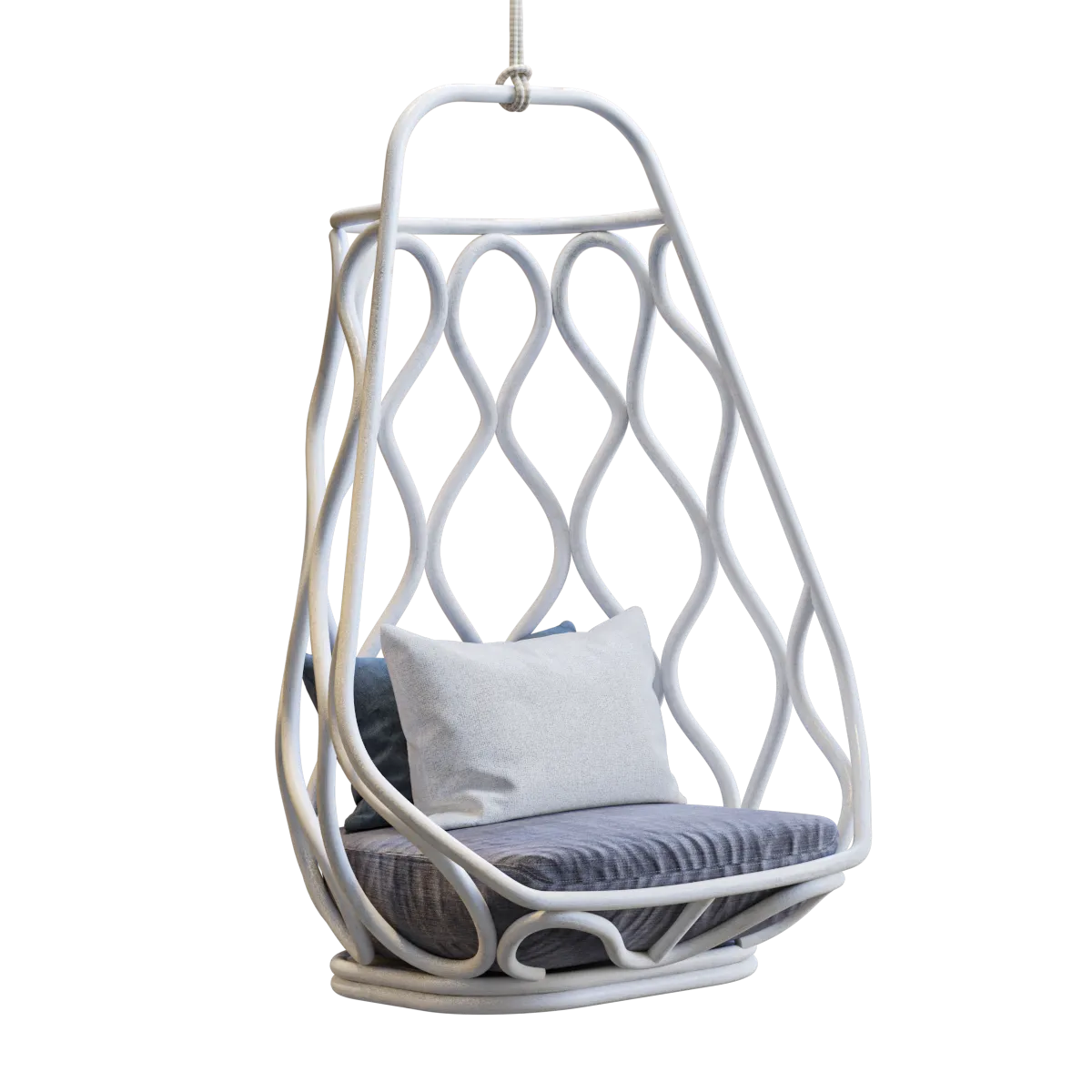 furniture – Rattan hanging armchair 3D Model furniture – Rattan hanging armchair 3D Model