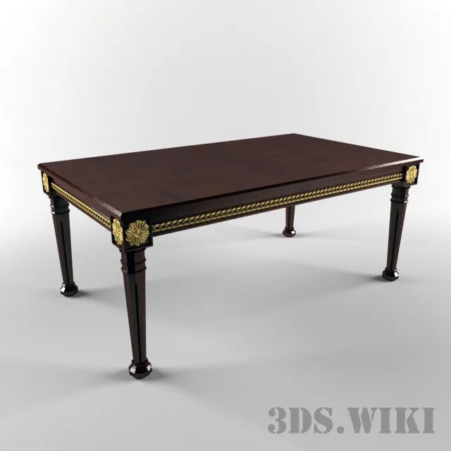 furniture – Rectangular classic table 3D Model