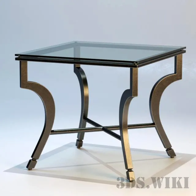 furniture – Rectangular lamp table 3D Model