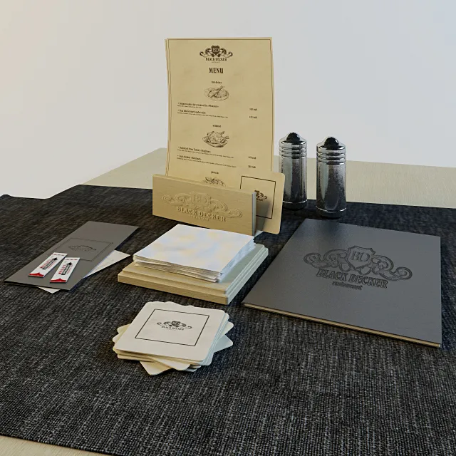 furniture – Restaurant set 03 3D Model