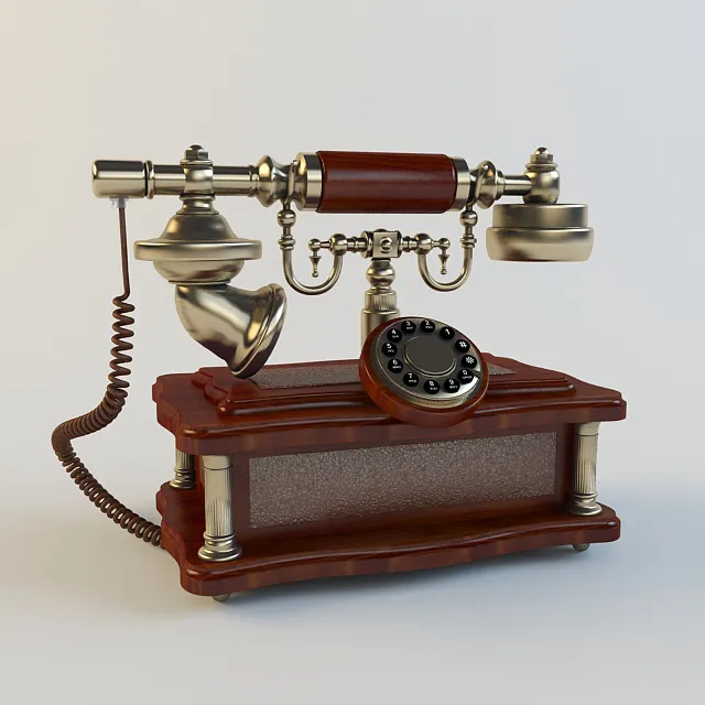 furniture – Retro phone 01 3D Model