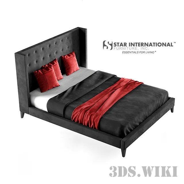 furniture – Rialto Wingback Platform Bed 3D Model furniture – Rialto Wingback Platform Bed 3D Model