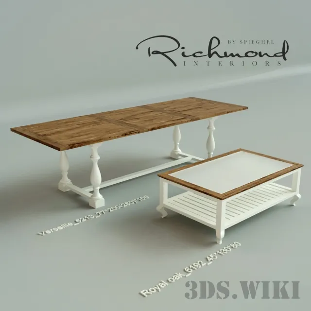 furniture – Richmond Interiors coffee and dining tables 3D Model
