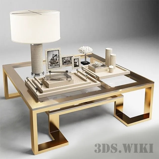 furniture – Riviere decor on the table 109984 by Eichholtz 3D Model