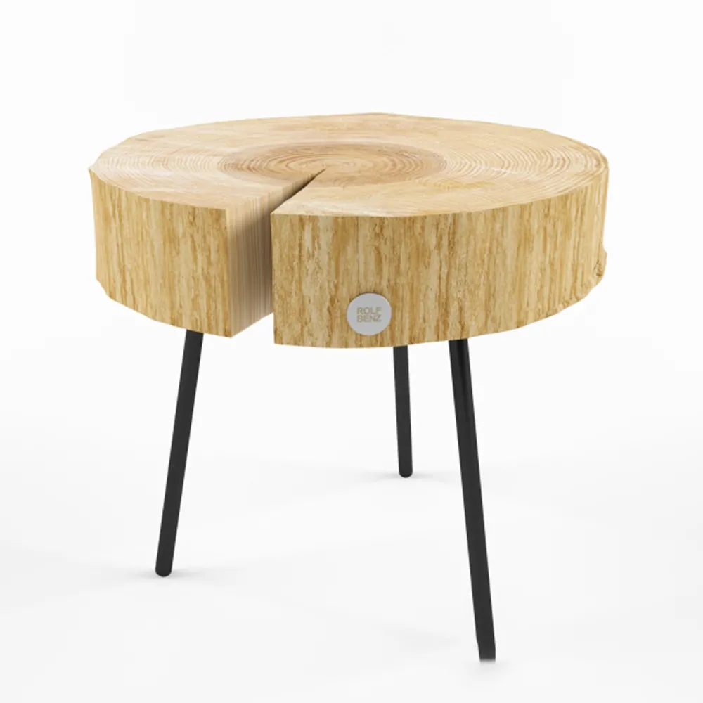 furniture – Rolf Benz chair in cut wood 3D Model