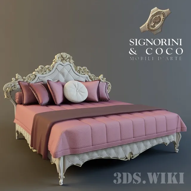 furniture – Romantica bed from Signorini & Coco factory 3D Model furniture – Romantica bed from Signorini & Coco factory 3D Model
