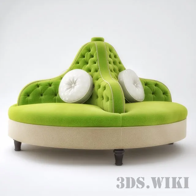 furniture – Round Bourne Sofa 3D Model