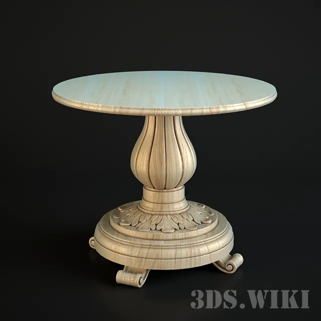 furniture – Round classic wooden table 3D Model furniture – Round classic wooden table 3D Model
