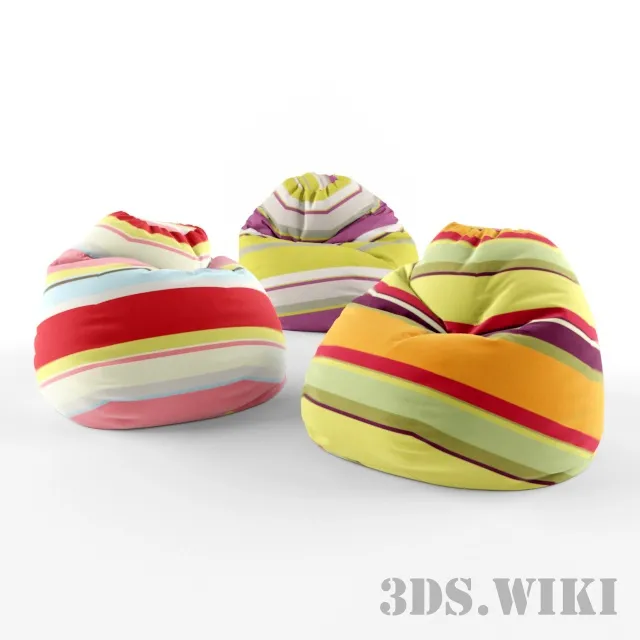 furniture – Round floor pillows – ottomans 3D Model furniture – Round floor pillows – ottomans 3D Model